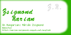 zsigmond marian business card
